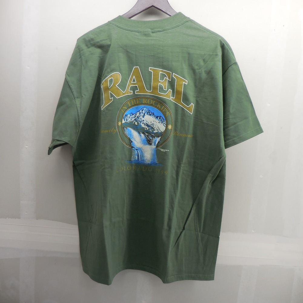 Vintage 1999 Rael Family Reunion Colorado Rockies Hanes Beefy-T Green Shirt XL